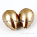 Golden shine shell pearl rain drop earrings Shell-pearl-88-022